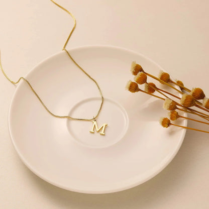 [AuraEcho]Therese Letter Initial Gold Necklace