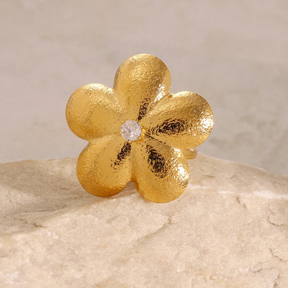 [AuraEcho]Flora Gold Petal Ring