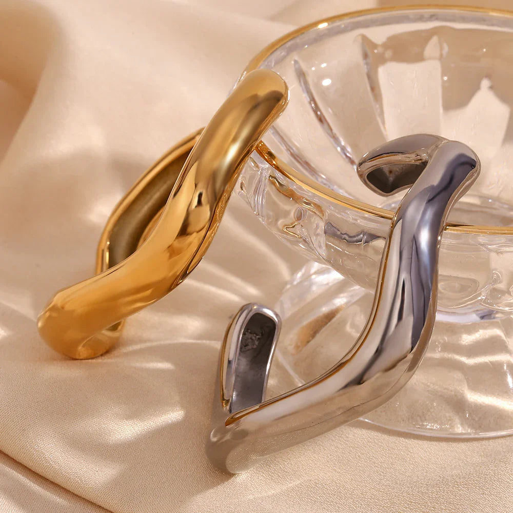 [AuraEcho]Zaria Asymmetrical Gold Bangle