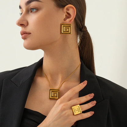 [AuraEcho]Karina Gold Earrings