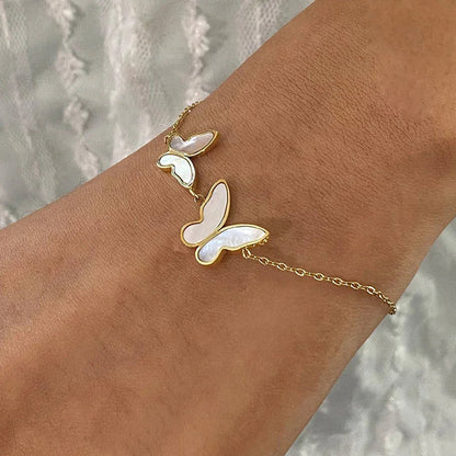 [AuraEcho]Blaire Butterfly Pearl Bracelet