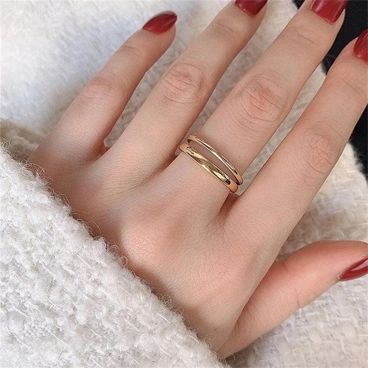 [AuraEcho]Olivia Layered Gold Ring