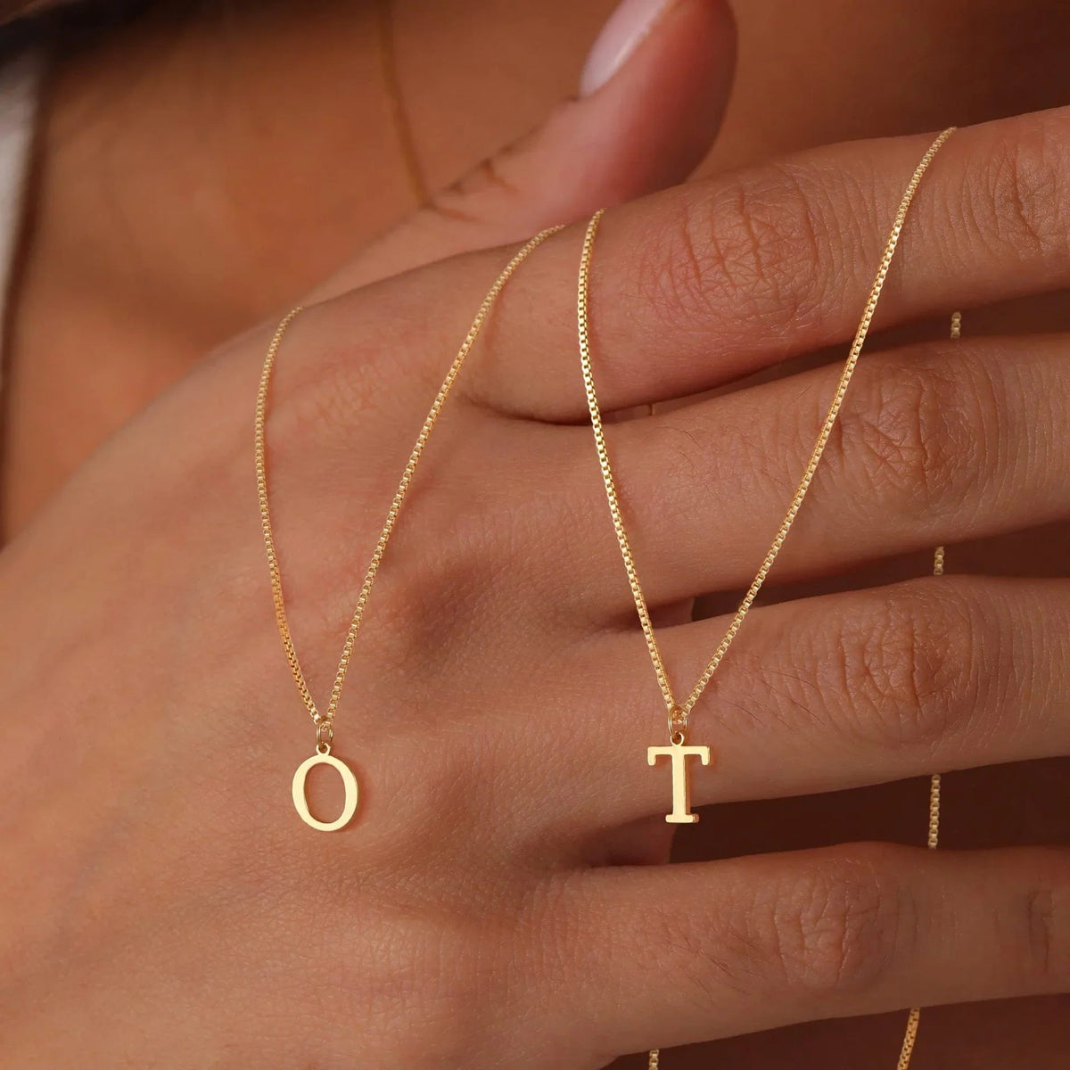 [AuraEcho]Therese Letter Initial Gold Necklace