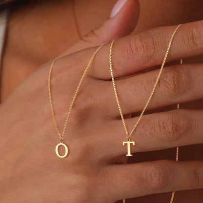 [AuraEcho]Therese Letter Initial Gold Necklace