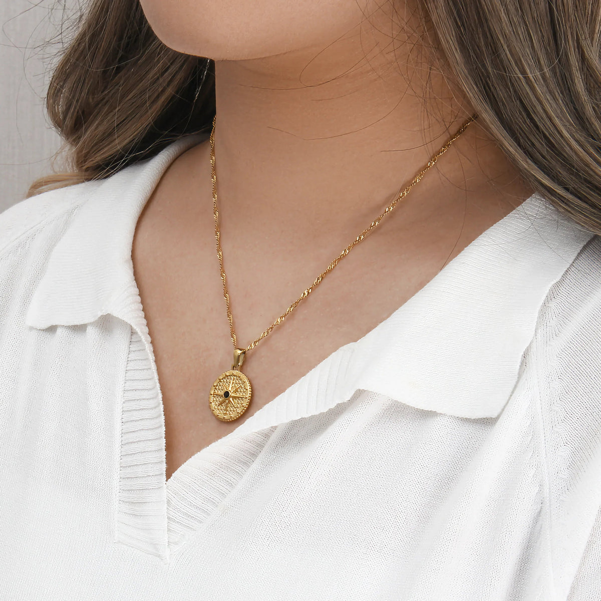 [AuraEcho]Ellie Compass Necklace