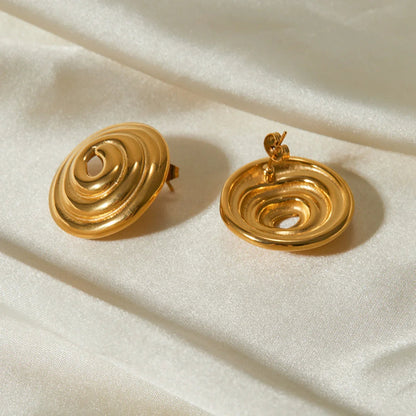 [AuraEcho]Eliah Gold Earrings