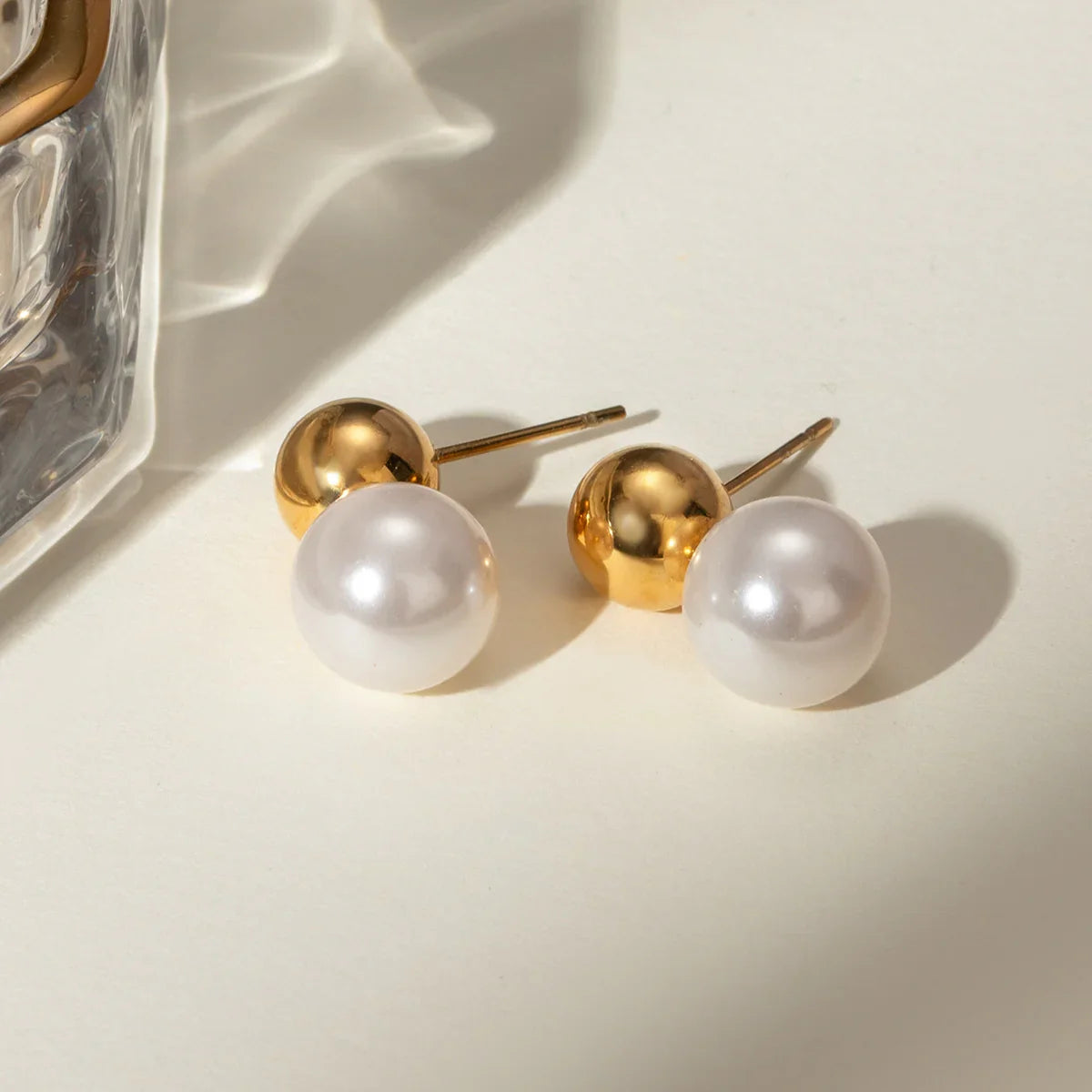 [AuraEcho]Nautica Dome Pearl Earrings