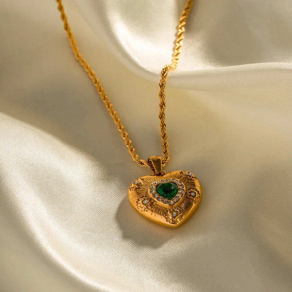 [AuraEcho]Caelus Gold Heart Necklace
