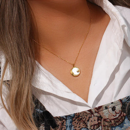 [AuraEcho]Evangeline Lunar Gold Necklace
