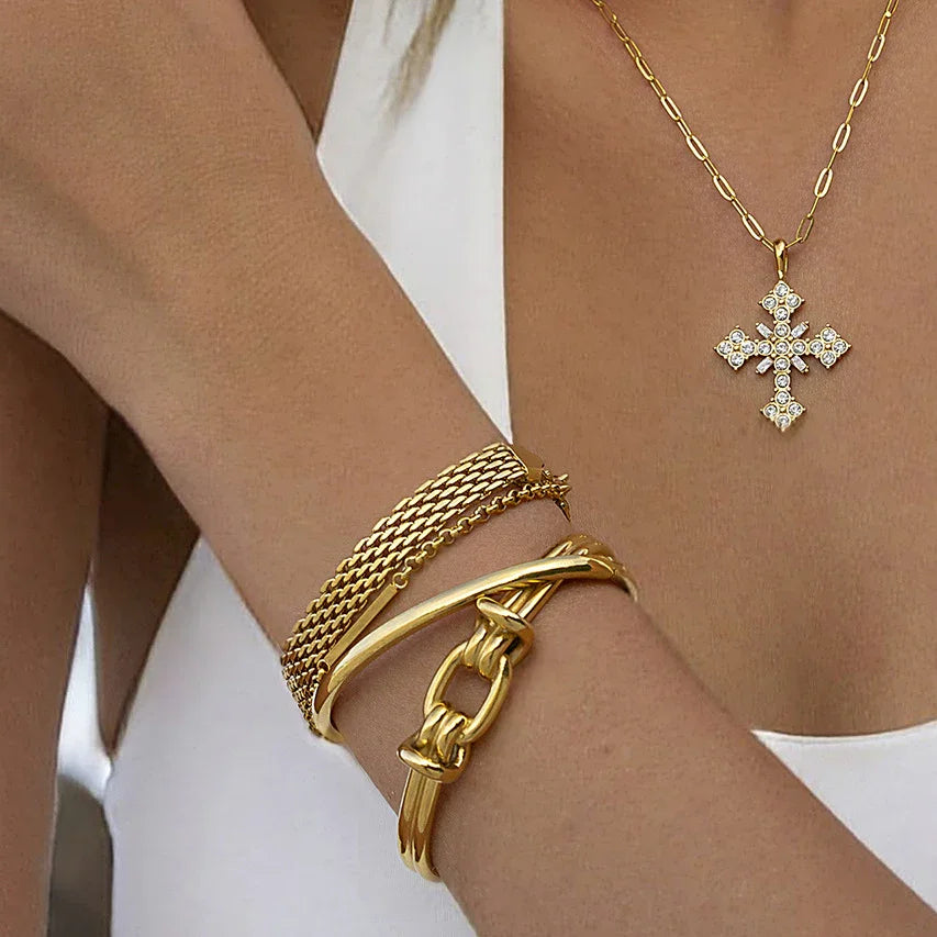 [AuraEcho]Luce Gold Knot Bangle