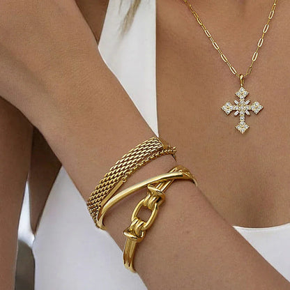[AuraEcho]Luce Gold Knot Bangle