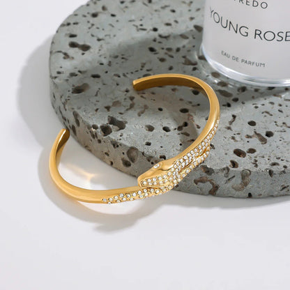 [AuraEcho]Rosalee Serpentine Diamond Bangle