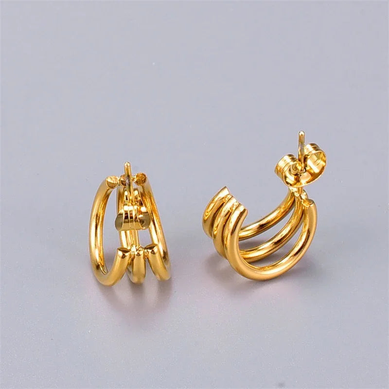 [AuraEcho]Cradle Gold Earrings