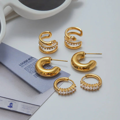 [AuraEcho]Orielle Staple Gold Earrings Bundle