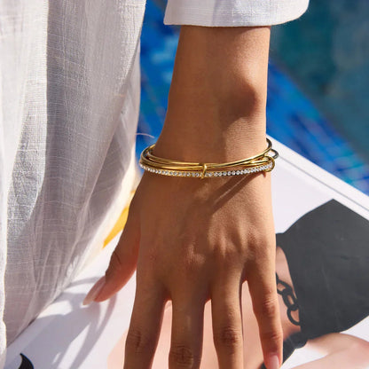 [AuraEcho]Quinley Stacked Diamond Bracelet