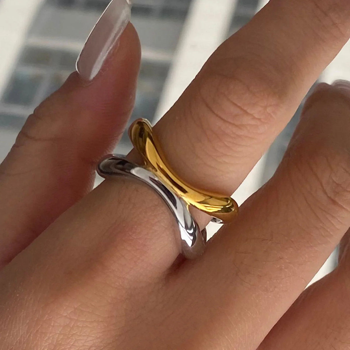 [AuraEcho]Deanna Gold Intertwined Ring