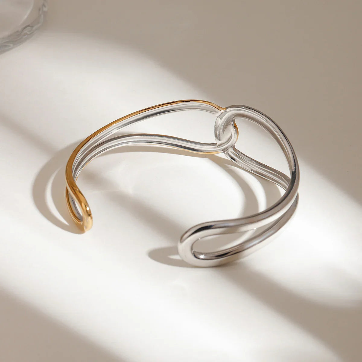 [AuraEcho]Noria Two Tone Gold Bangle