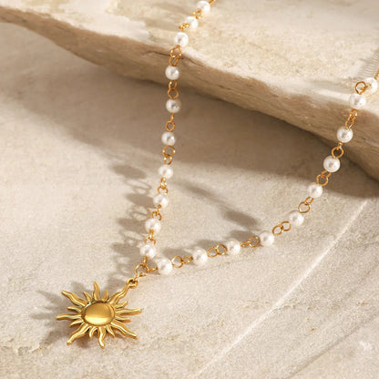 [AuraEcho]Apollo Sun Pearl Necklace