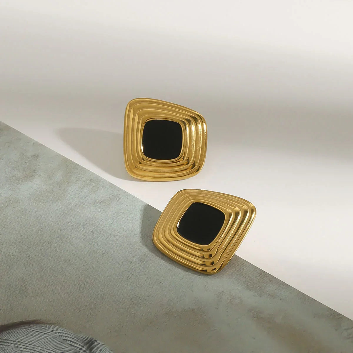 [AuraEcho]Sylvie Geometric Gold Earrings