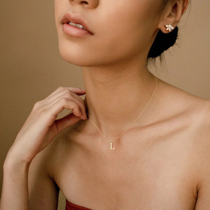 [AuraEcho]Therese Letter Initial Gold Necklace