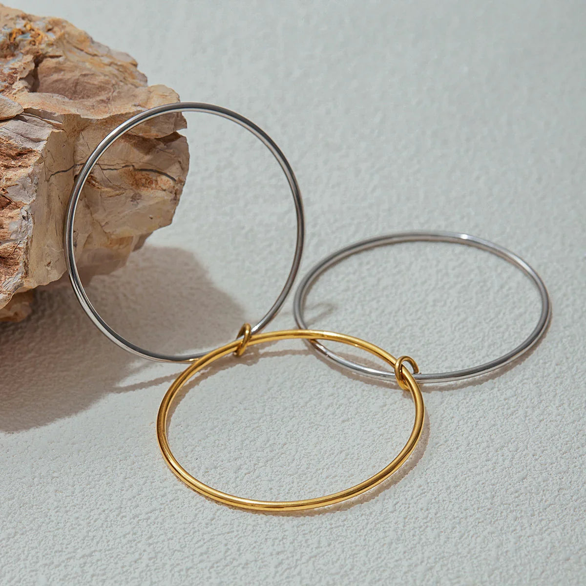 [AuraEcho]Romina Two Tone Stacked Bracelet