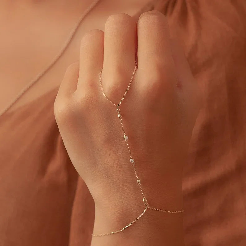 [AuraEcho]Evelyne Gold Chain Bracelet