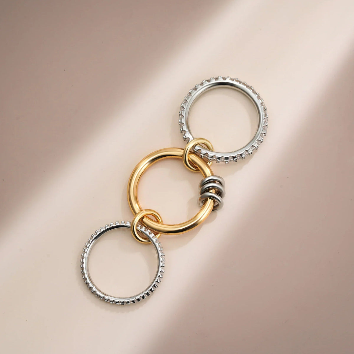 [AuraEcho]Cosette Stacked Diamond Ring