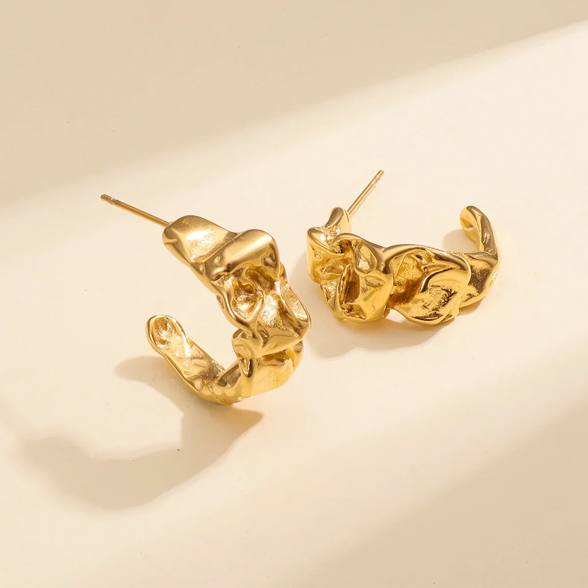 [AuraEcho]Ashley Gold Earrings