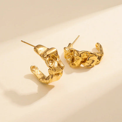 [AuraEcho]Ashley Gold Earrings