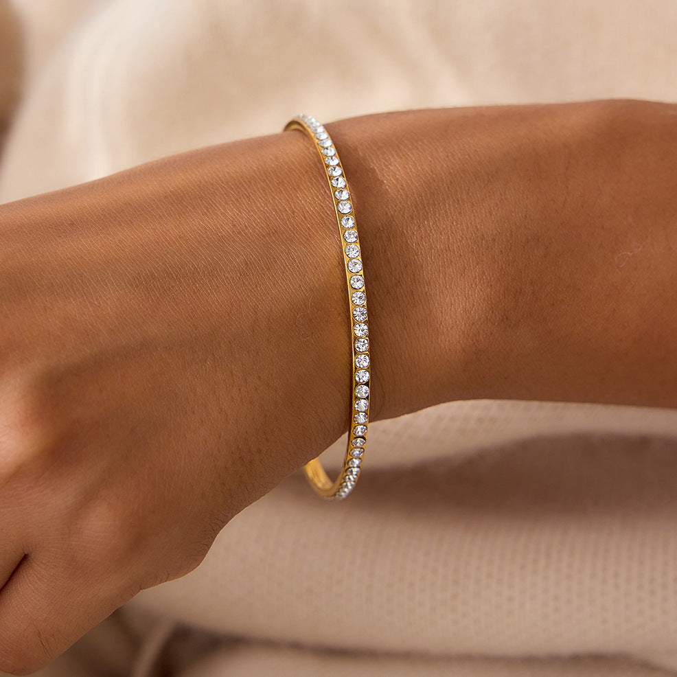 [AuraEcho]Kalista Diamond Gold Bangle