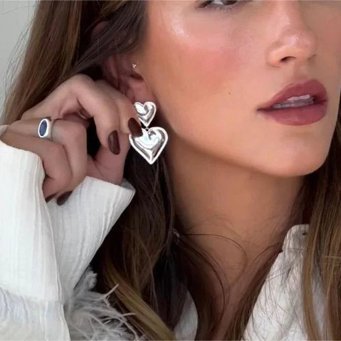 [AuraEcho]Zofia Gold Heart Earrings
