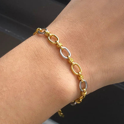 [AuraEcho]Addison Two Tone Gold Bracelet