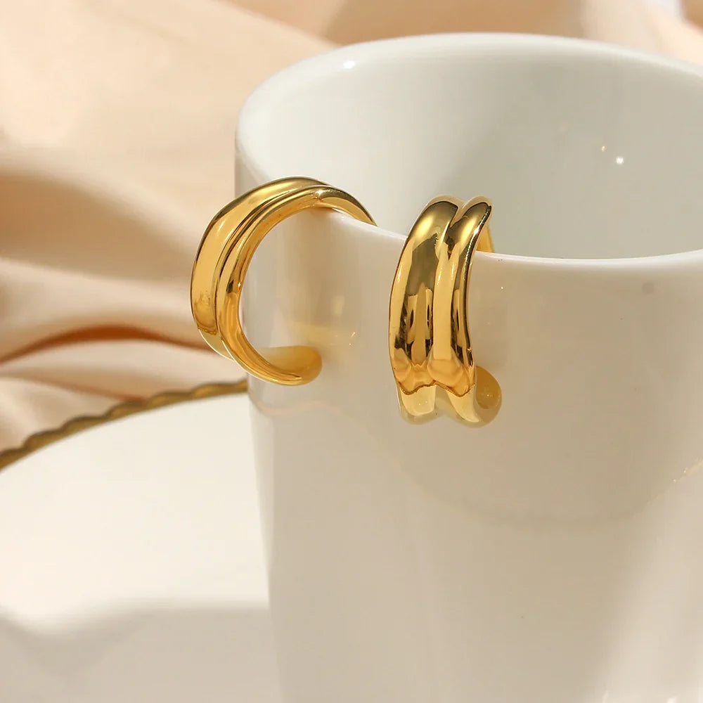[AuraEcho]Emily Wave Earrings
