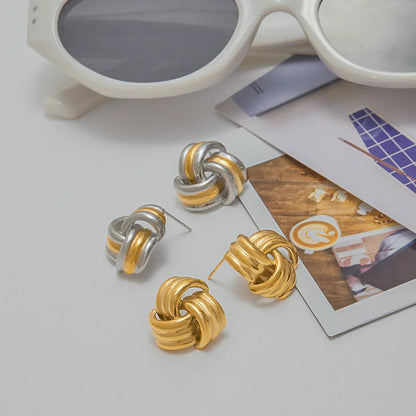 [AuraEcho]Avielle Chunky Gold Knot Earrings