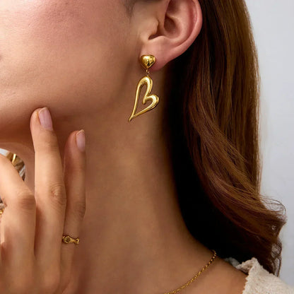 [AuraEcho]Venus Gold Heart Earrings