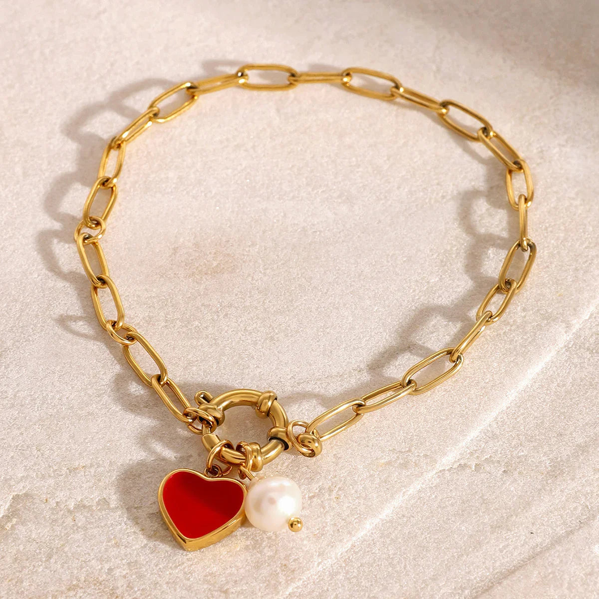 [AuraEcho]Tanya Heart Pearl Bracelet