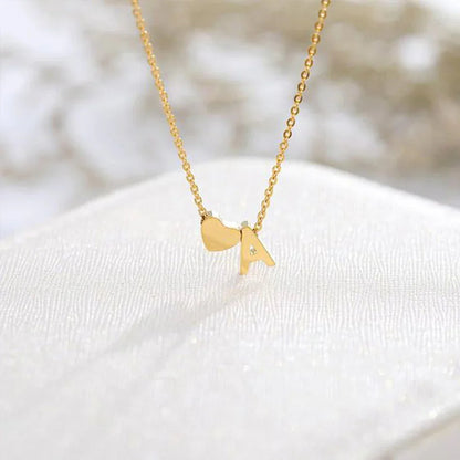 [AuraEcho]Ria Initial Letter Gold Necklace