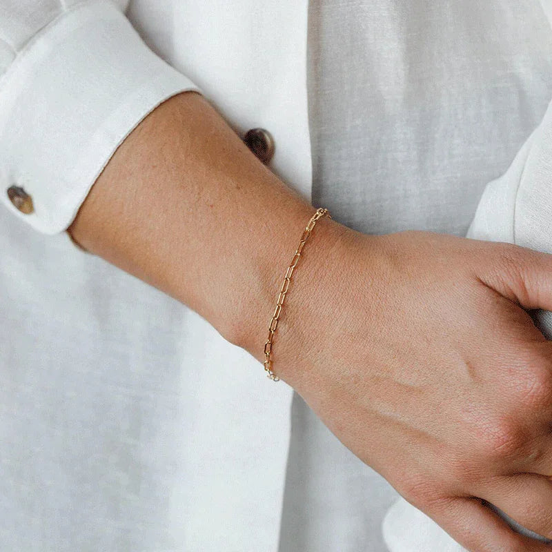 [AuraEcho]Maybelle Gold Paperclip Chain Bracelet