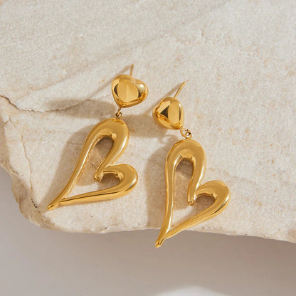 [AuraEcho]Venus Gold Heart Earrings