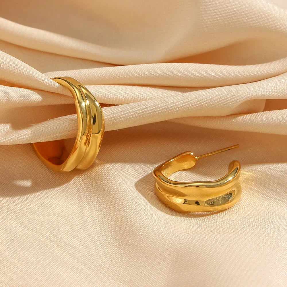[AuraEcho]Emily Wave Earrings