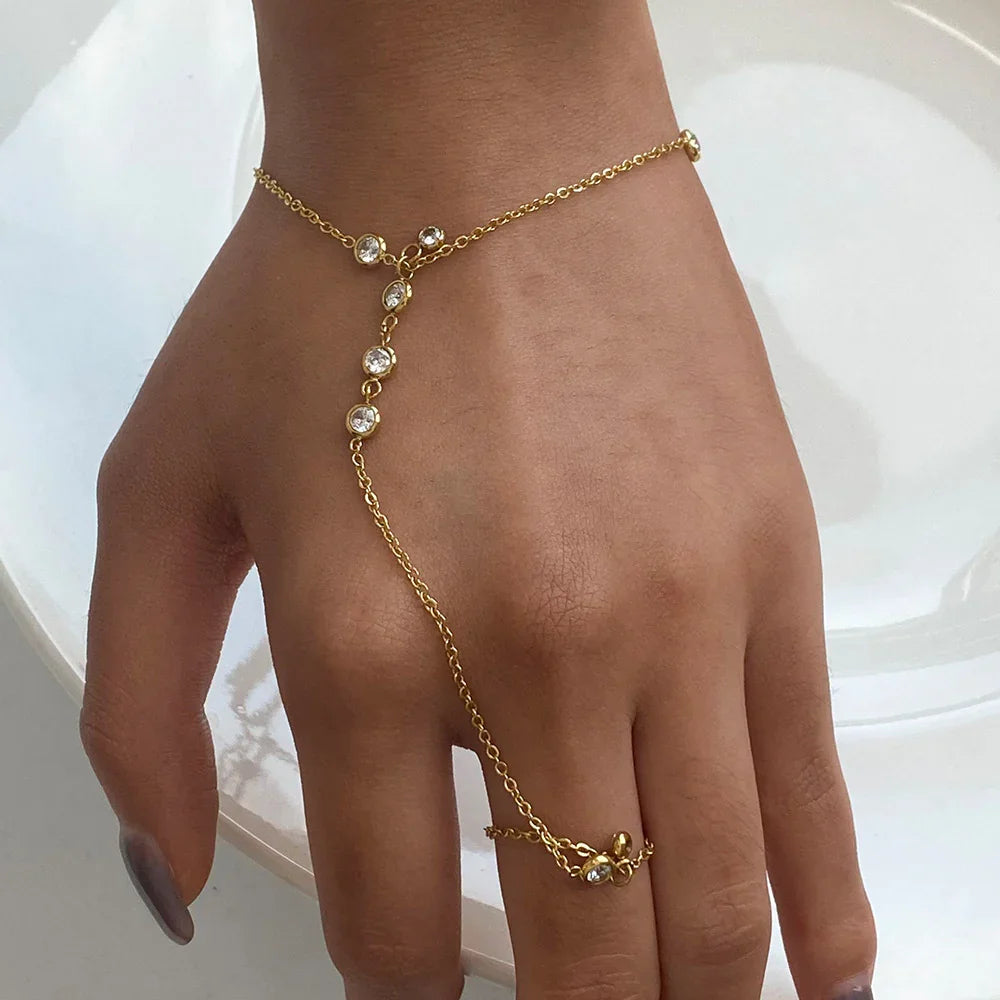 [AuraEcho]Elina Diamond Hand Chain