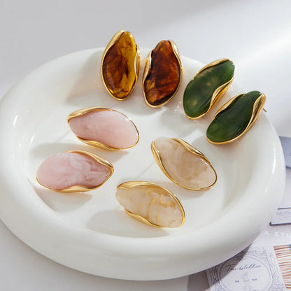 [AuraEcho]Amelise Polished Gemstone Earrings