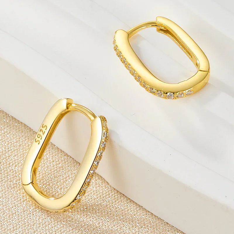 [AuraEcho]Melissa Oval Hoop Earrings