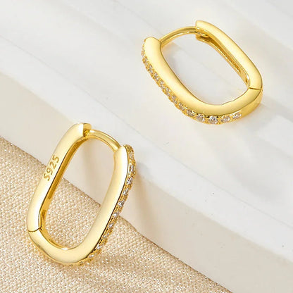 [AuraEcho]Melissa Oval Hoop Earrings