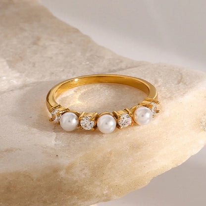 [AuraEcho]Keisha Diamond Pearl Ring