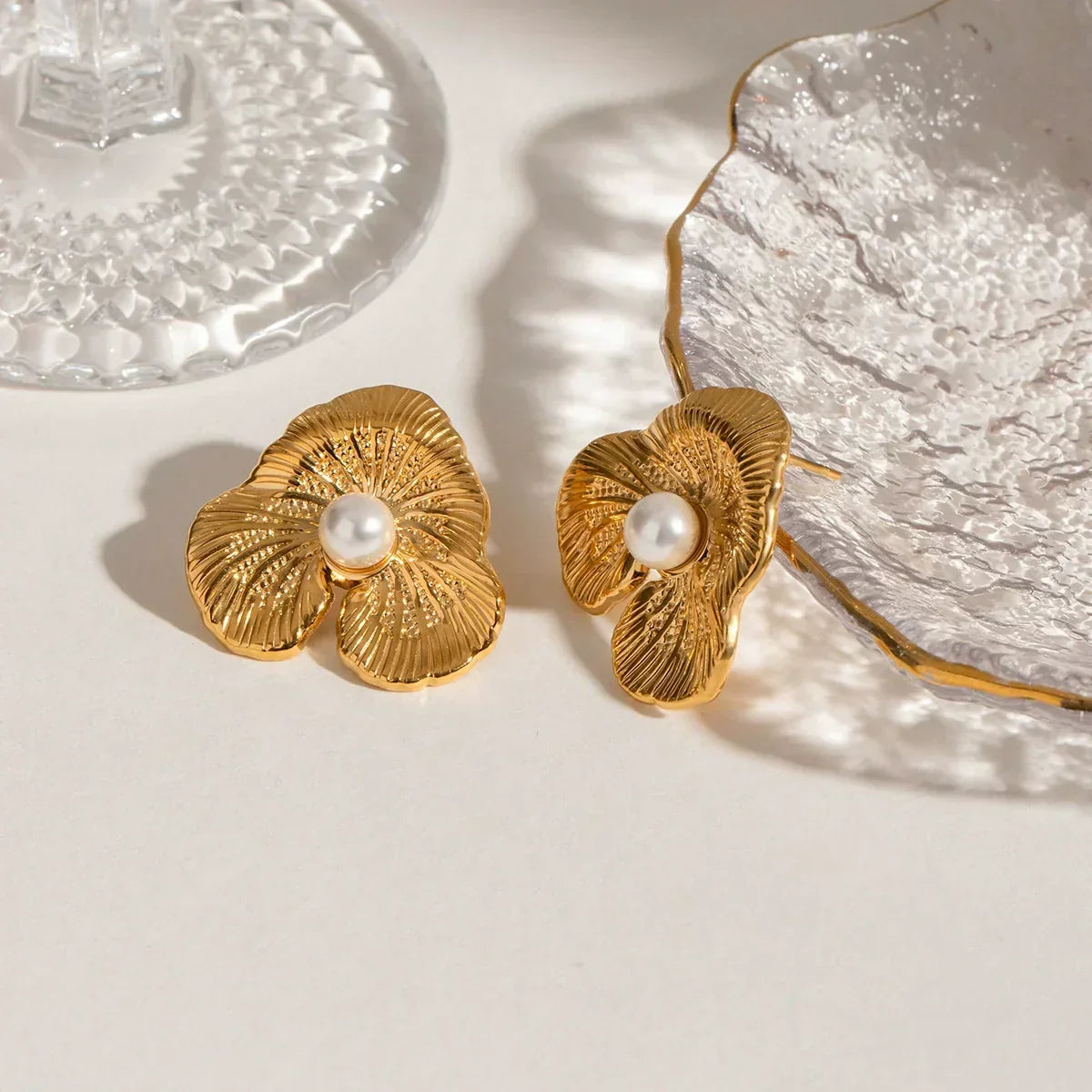 [AuraEcho]Klara Floral Pearl Earrings