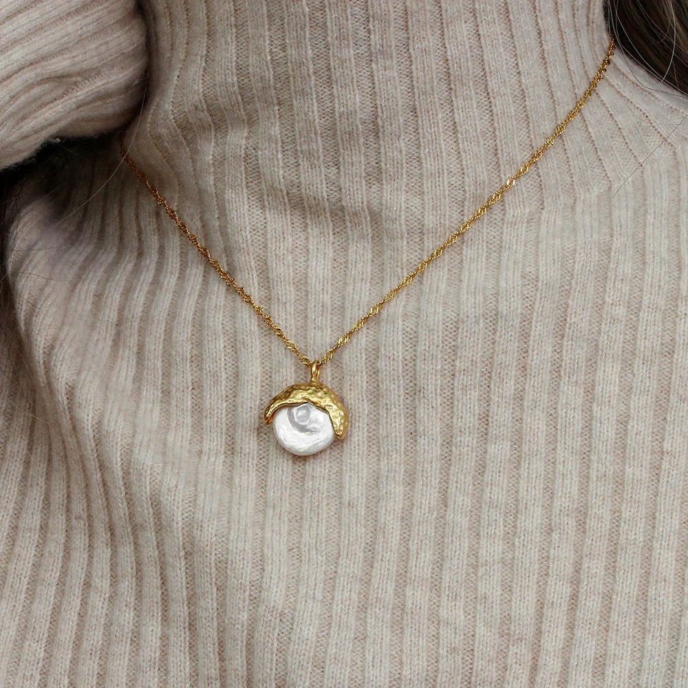 [AuraEcho]Kimberly Pearl Necklace