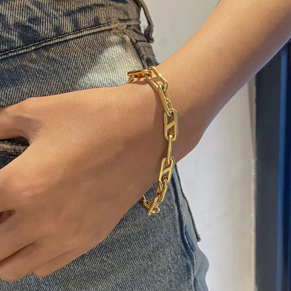 [AuraEcho]Melissa Gold Chain Bracelet