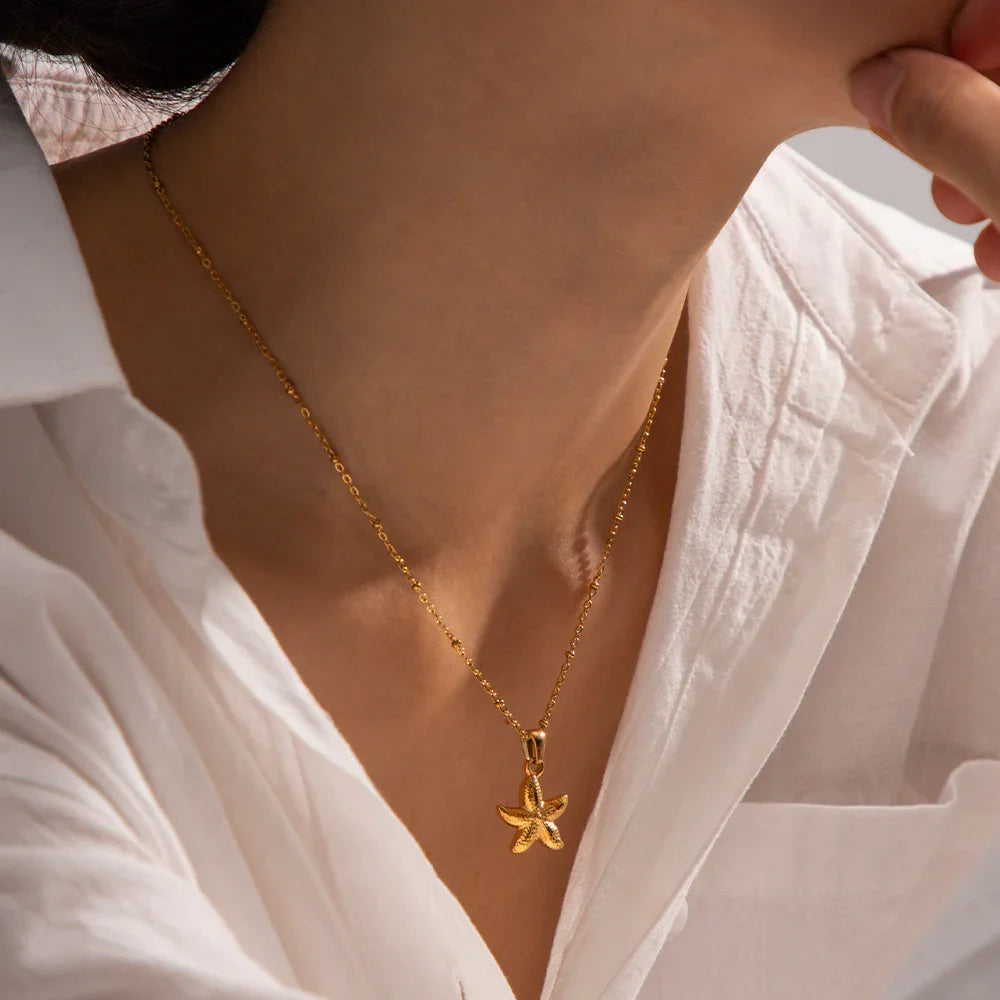 [AuraEcho]Emmie Gold Starfish Pendant