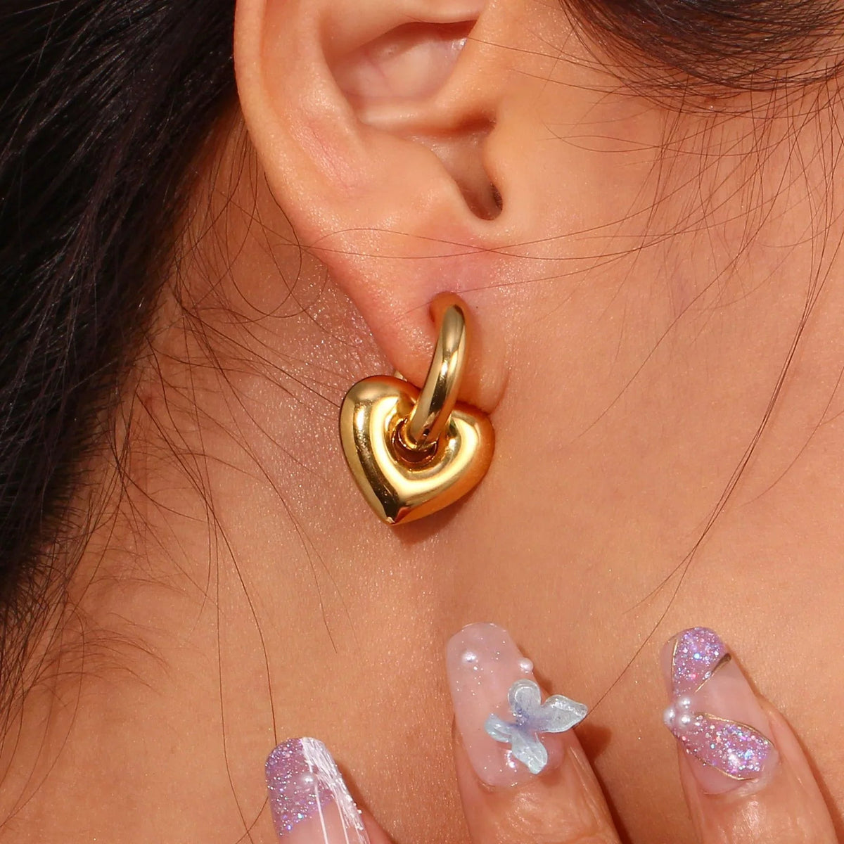 [AuraEcho]Aria's Arrow Gold Earrings